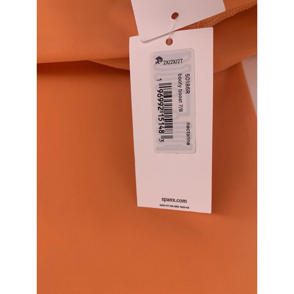 NWT Spanx Booty Boost Active 7/8 Leggings In Nectarine Orange Size 2X - Picture 8 of 15